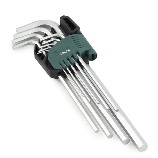Kunci L Hex Key Set 9Pcs Extra Long Metric Sata 09103A-0