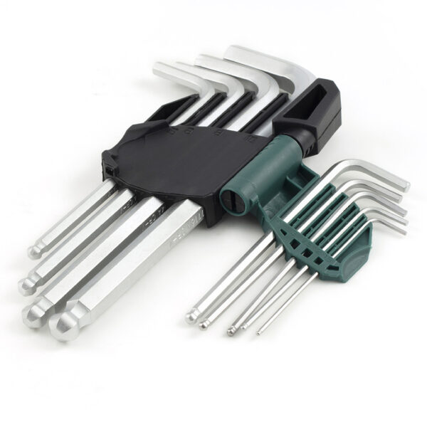 Kunci L Hex Key Set 9Pcs Long Arm Ball Point Metric Sata 09105A-31689