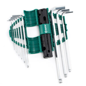 Kunci L Hex Key Set 9Pcs Long Ball Point & Torque Handle Sata 09124-0