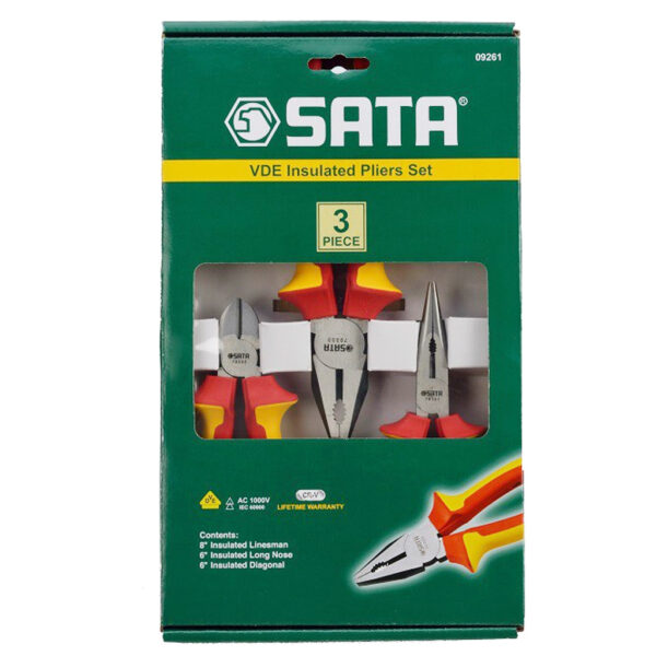 Tang Vde Plier Set 3Pcs Insulated Sata 09261-31592