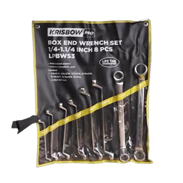Kunci Ring Box End Wrench Set 1/4 - 1.1/4 inch 8pcs Krisbow 10015543-0
