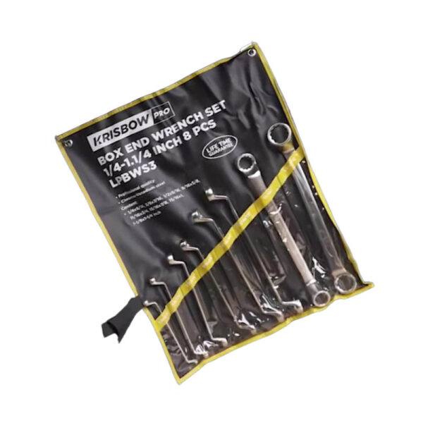 Kunci Ring Box End Wrench Set 1/4 - 1.1/4 inch 8pcs Krisbow 10015543-39995
