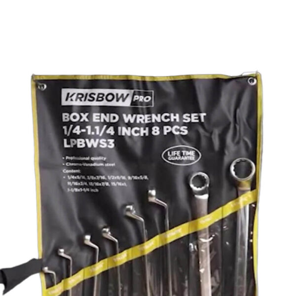 Kunci Ring Box End Wrench Set 1/4 - 1.1/4 inch 8pcs Krisbow 10015543-39994
