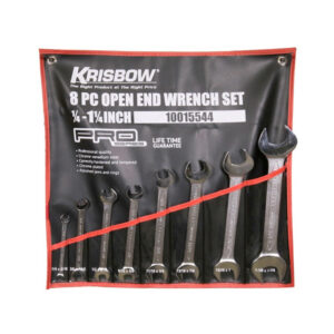 Kunci Pas Open End Wrench Set 1/4 - 1.1/4 inch 8pcs Krisbow 10015544-0