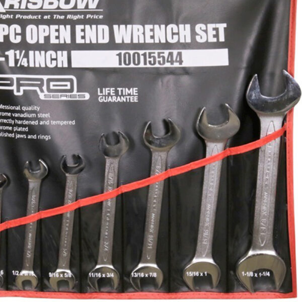 Kunci Pas Open End Wrench Set 1/4 - 1.1/4 inch 8pcs Krisbow 10015544-39805
