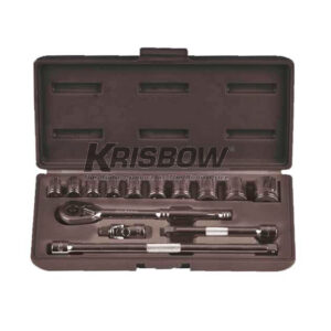Kunci Sock Sockets Set 3/8” Drive 1/4 - 7/8 inch 14pcs Krisbow 10222104-0
