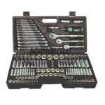 Kunci Sock Sockets Set 1/4”+3/8”+1/2” Drive, mm + inch 147pcs Krisbow 10222107-0