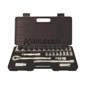 Kunci Sock Sockets Set 1/2” Drive 5/16 - 1.1/4 inch 24pcs Krisbow 10222106-0