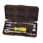 Kunci Sock Sockets Set 1/4” Drive 4 - 14mm 18pcs Krisbow 10222109-0