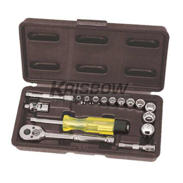 Kunci Sock Sockets Set 1/4” Drive 5/32 - 9/16 inch 16pcs Krisbow 10222110-0