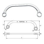 Kunci Half-Moon Ring Wrench 19x22mm TopTul AAAC1922-0