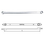 Kunci Flat Type Extra-Long Double Ring Wrench 10x12mm TopTul AAAP1012-0