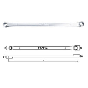 Kunci Flat Type Extra-Long Double Ring Wrench 17x19mm TopTul AAAP1719-0