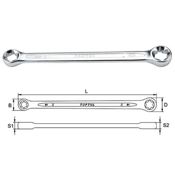 Kunci Pas Star Wrench E20xE24 Toptul AAEE2024-32029