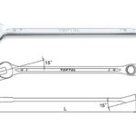 Kunci Kombinasi Extra Long Combination Wrench 15 Deg Offset 11mm Toptul AAEL1111-0