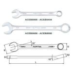 Kunci Kombinasi Standard Combination Wrench 15 Deg Offset SAE 11/16 inch Toptul ACEB2222-0