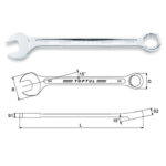 Kunci Kombinasi Super-Torque Combination Wrench 15 Deg Offset SAE 1-1/4 inch Toptul ACEW4040-0