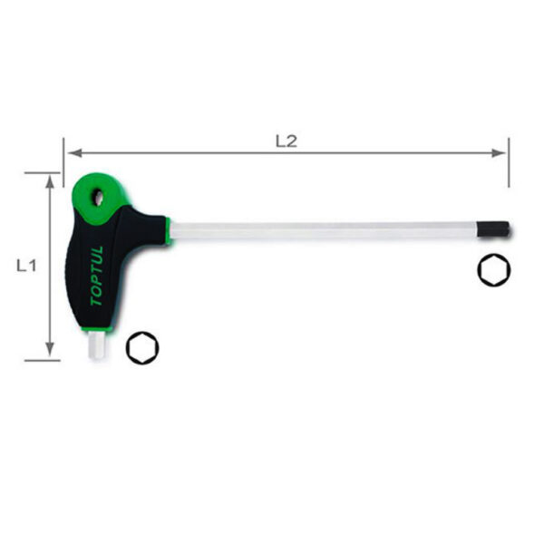 Kunci L-Type Two Way Hex Key Wrench 10mm Toptul AGHD1027-32705