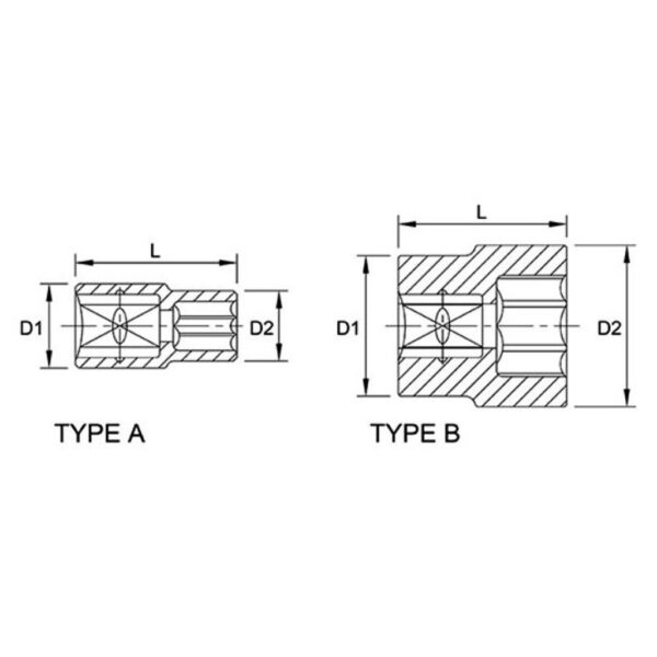 Kunci Sock 1/2" Dr. 6Pt Sockets 21mm Toptul BAEA1621-32897