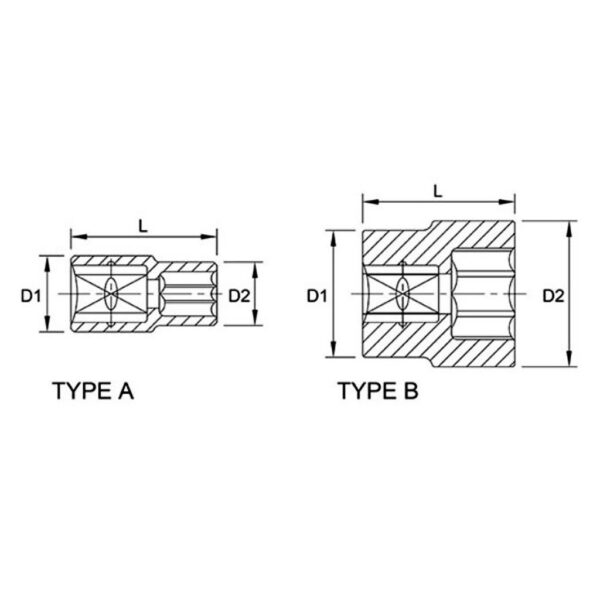 Kunci Sock 3/4" Dr. 6Pt Sockets 42mm Toptul BAEA2442-32923