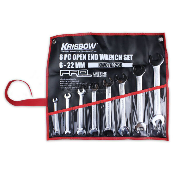 Kunci Pas Open End Wrench Set 6 - 22mm 8pcs Krisbow KW0100296-0