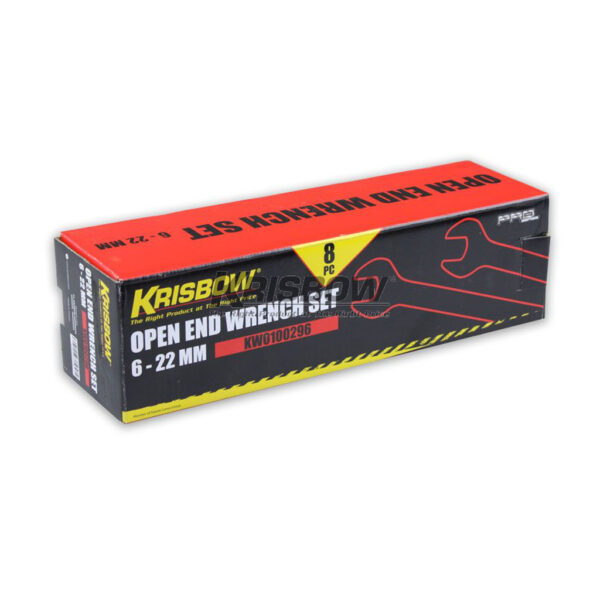 Kunci Pas Open End Wrench Set 6 - 22mm 8pcs Krisbow KW0100296-32817