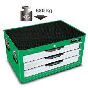 Middle Tool Chest 3 Drawer Pro Line Series Green Toptul TBAD0301-0