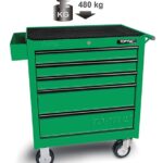 Mobile Tool Trolley 5 Drawer General Series Green Toptul TCAA0501-0