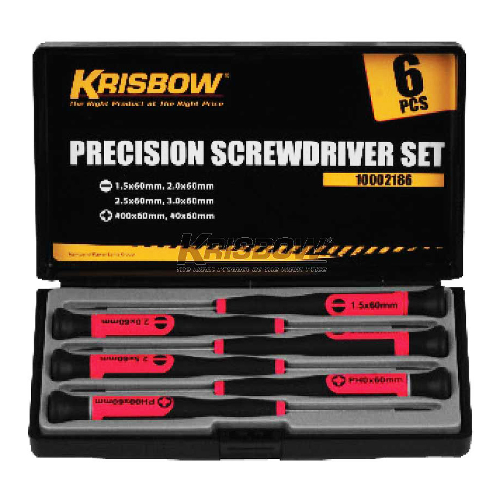 Obeng Precision Screwdriver Set 6Pcs Krisbow 10002186-0