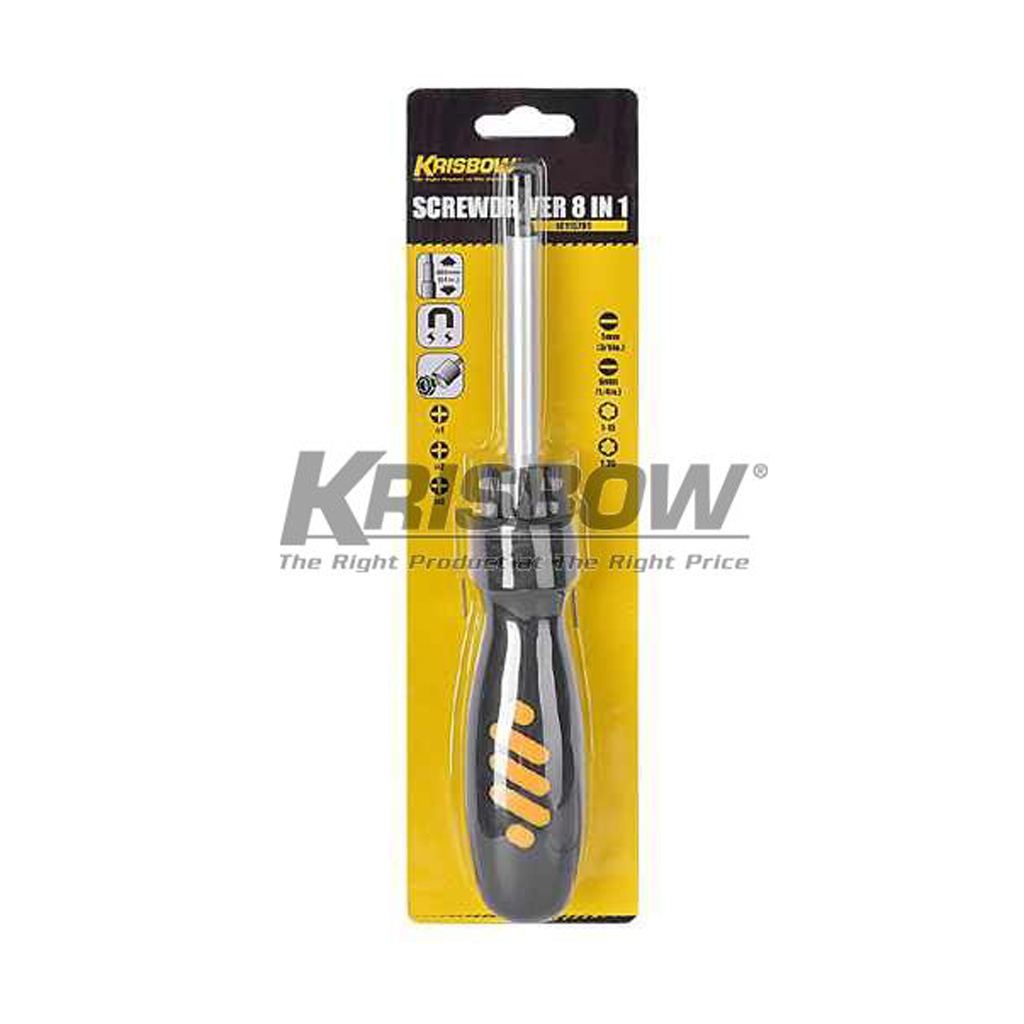 Obeng Screwdriver 8 In 1 Krisbow 10115789-0