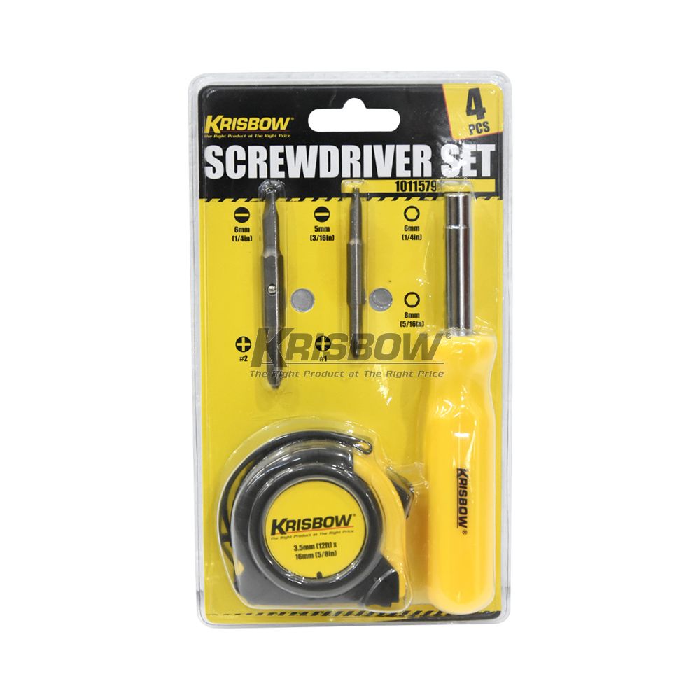 Obeng Screwdriver Set 4Pcs Krisbow 10115791-0