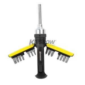 Obeng Ratchet Screwdriver With Multi Bits Krisbow 10211534-0