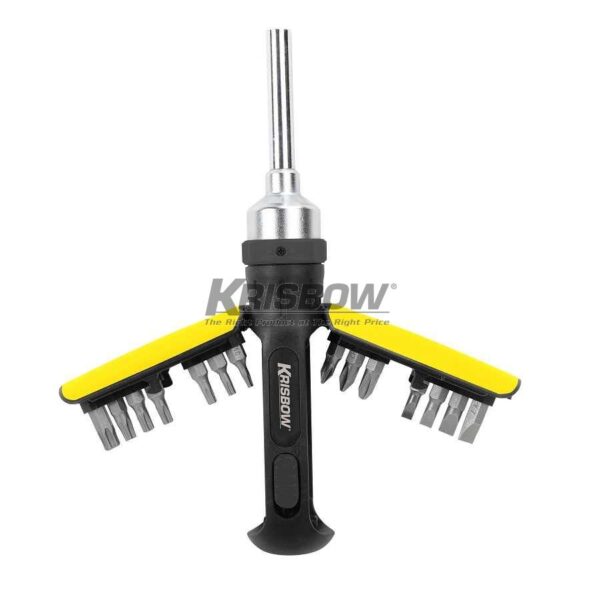 Obeng Ratchet Screwdriver With Multi Bits Krisbow 10211534-33307