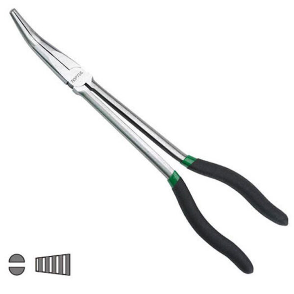Tang Lancip Long Reach Nose Pliers 45° 11" Toptul DFAH1211-0