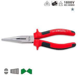 Tang Lancip VDE Insulated Long Nose Pliers 8" Toptul DGBB2108-0
