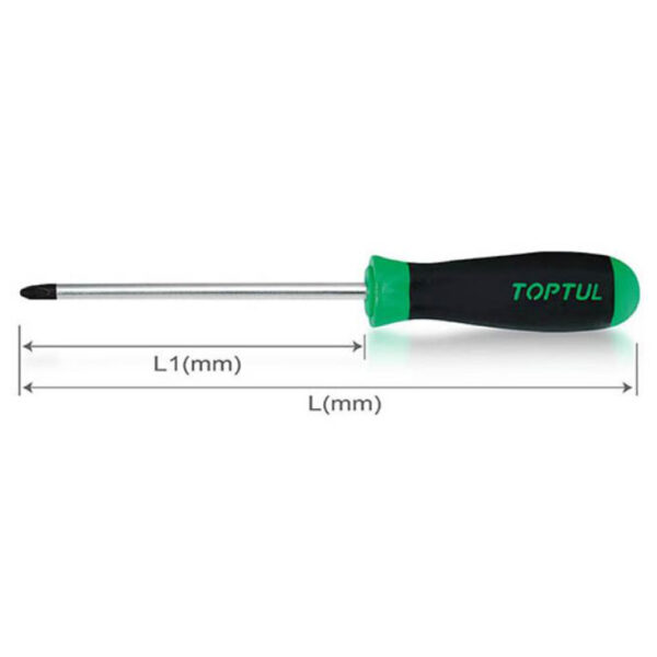 Obeng Phillips Anti-Slip Screwdrivers PH0 Toptul FBAB0006-34621