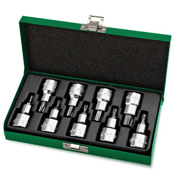 Kunci Sock Star Bit Socket Set 1/2" DR. 9pcs Toptul GAAD0903-34534
