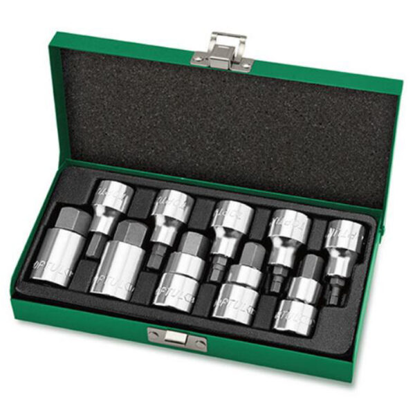 Kunci Sock Hex Bit Socket Set 1/2" DR. 10pcs Toptul GAAD1007-34536