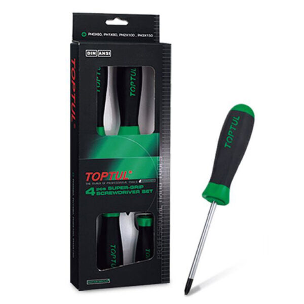Obeng Phillips Super-Grip Screwdriver Set 4pcs Toptul GAAE0401-34550