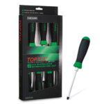 Obeng Slotted & Phillips Super-Grip Screwdriver Set (Hexagon Steel & Driver) 6pcs Toptul GAAE0608-0