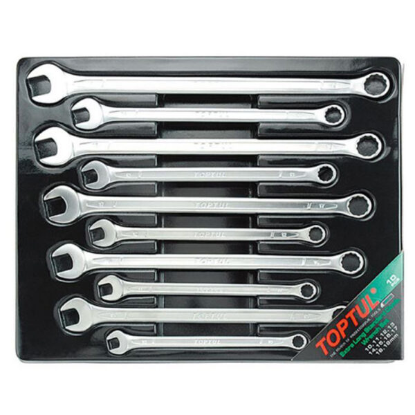 Kunci Kombinasi Extra Long Combination Wrench Set 10pcs Toptul GAAF1008-0