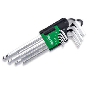 Kunci L Hex Key Long Type Ball Point Wrench Set 9pcs Toptul GAAL0916-0