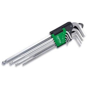 Kunci L Hex Key Extra Long Type Ball Point Wrench Set 9pcs Toptul GAAL0917-0