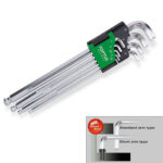 Kunci L Hex Key Extra Long Type Ball Point Wrench Set 9pcs Toptul GAAL0922-0