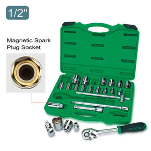 Kunci Set 24PCS Professional Grade 1/2" DR. Flank Socket Set TOPTUL GCAI2401-0