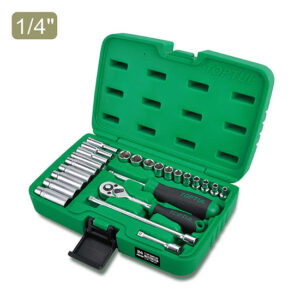 Kunci Set 24PCS Professional Grade 1/4" DR. Flank Socket Set TOPTUL GCAI2403-0