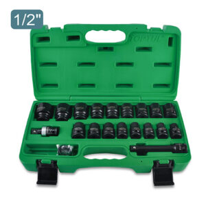 Kunci Set 27PCS 1/2" DR. Flank Impact Socket Set TOPTUL GCAI2701-0