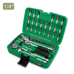 Kunci Set 51PCS Professional Grade 1/4" DR. Flank Socket & Hex Key Wrench Set TOPTUL GCAI5102-0