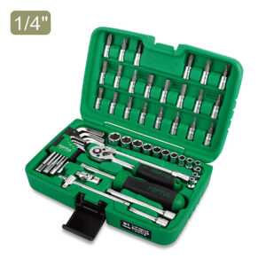 Kunci Set 51PCS Professional Grade 1/4" DR. Flank Socket & Hex Key Wrench Set TOPTUL GCAI5102-0