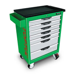 Kunci Set W/7-Drawer Tool Trolley - 227PCS Mechanical Tool Set PRO-LINE SERIES GREEN TOPTUL GCAJ0012-0